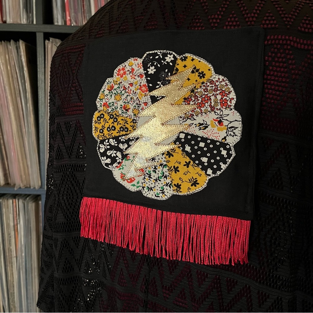 Fringe wrap mandala gold bolt stealie SYF dead company sphere grateful PitS❤️⚡️🖤